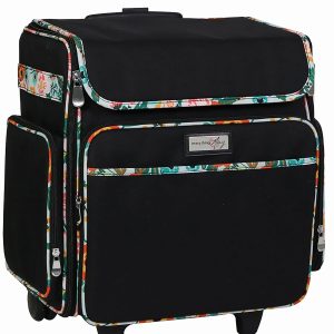 Everything Mary 14.5 Black Rolling Scrapbook Case With Locking Handle