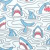 Sharks Underwater Blizzard Prints Fleece Fabric
