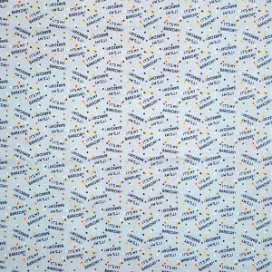 It s My Barkday on Blue Novelty Cotton Fabric