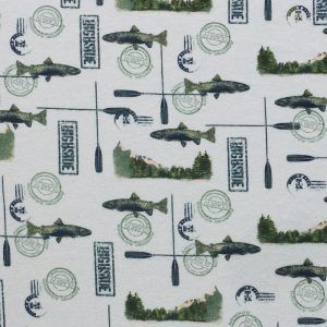 Fishing Super Snuggle Flannel Fabric