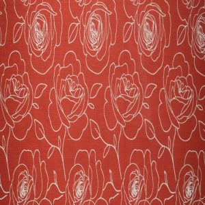 White Roses on Red Quilt Cotton Fabric by Quilter s Showcase