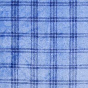 Blue Plaid Sew Lush Fleece Fabric