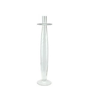 Northlight 20 Transparent Swirled Glass Taper Candle Holder
