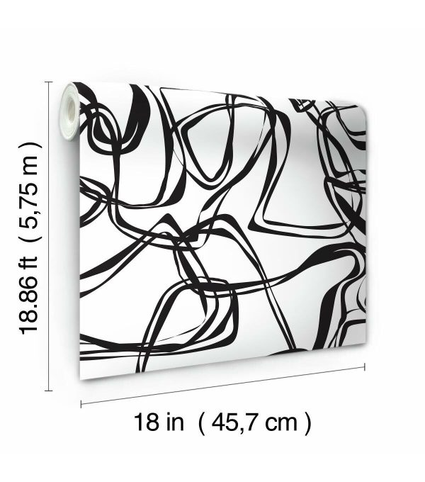 RoomMates Ribbon Trail Peel   Stick Wallpaper - Image 7