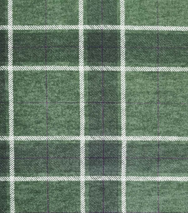 Green Plaid Luxe Flannel Fabric - Image 2