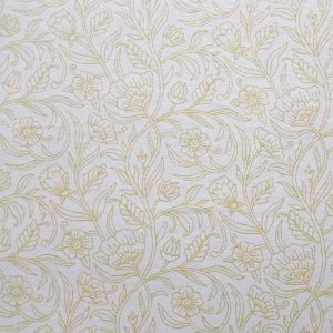 Gold Floral Super Snuggle Flannel Fabric