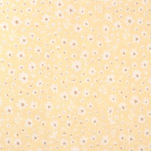 Floral on Yellow Quilt Cotton Fabric by Keepsake Calico