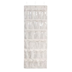 Honey Can Do 56 Natural 24 Pocket Over The Door Hanging Shoe Organizer