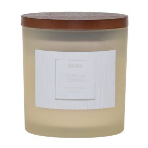 12oz Wood Wick Vanilla Tonka Scented Jar Candle by Hudson 43