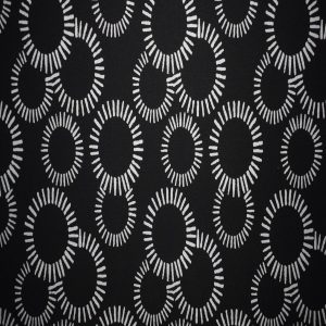 Overlapping Circles on Black Quilt Cotton Fabric by Quilter s Showcase