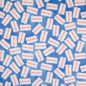 Pennsylvania Cotton Fabric Tossed State