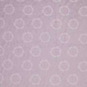 Spring Embossed Happy Blooms on Purple Soft   Minky Fleece Fabric