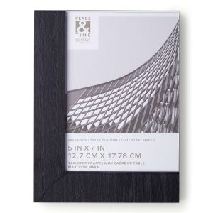 5 x 7 Black Acrylic L Shaped Base Tabletop Picture Frame by Place   Time
