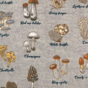Cottagecore Mushrooms Luxe Fleece Fabric