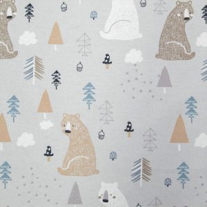 Super Snuggle Sleepy Bears Flannel Fabric