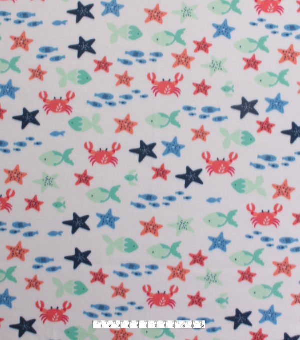 Tiny Sea Life Blizzard Fleece Fabric - Image 2
