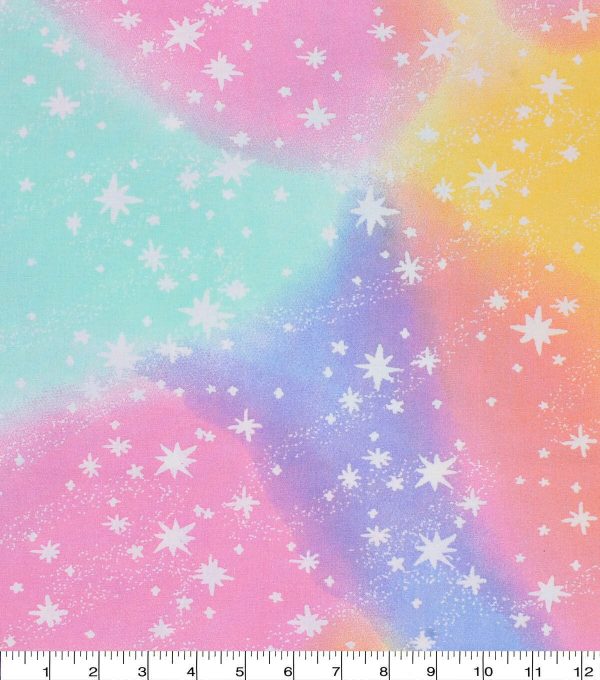 Pastel Tie Dye Novelty Cotton Fabric - Image 2
