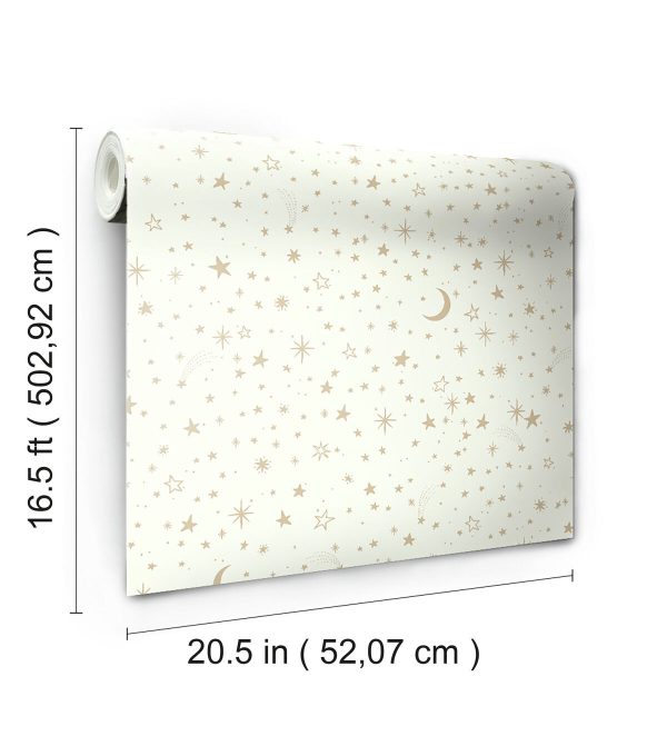 RoomMates Wallpaper Gold Twinkle Little Star - Image 6