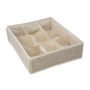Simplify 14 Faux Jute 9 Compartment Drawer Organizer