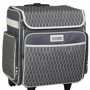 Everything Mary 14.5 Gray Rolling Scrapbook Case With Locking Handle