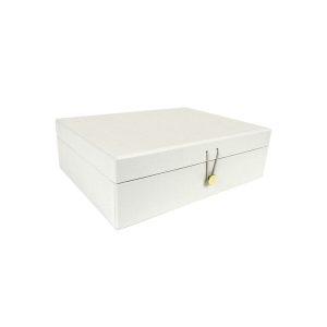 11 Cream Rectangle Box With Button Closure