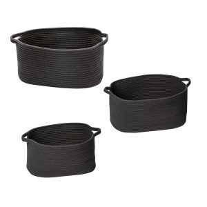 Honey Can Do 18.5 x 13 Soft Cotton Coil Nesting Baskets 3ct