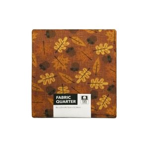 18 x 21 Brown Harvest Leaf Cotton Fabric Quarter 1pc