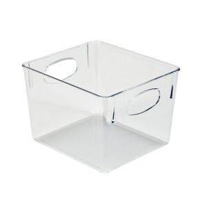 Simplify 8.5 Clear Horizontal Organizer With Cutout Handles