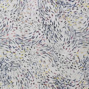 Scattered Strokes on White Quilt Cotton Fabric by Keepsake Calico