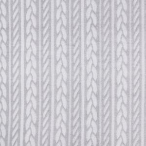 Gray Cable Knit Embossed Sew Lush Fleece Fabric