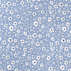 Floral on Light Blue Quilt Cotton Fabric by Keepsake Calico - 1