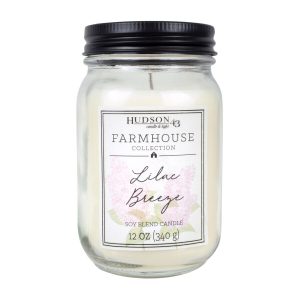 12oz Lilac Breeze Scented Mason Jar Candle by Hudson 43