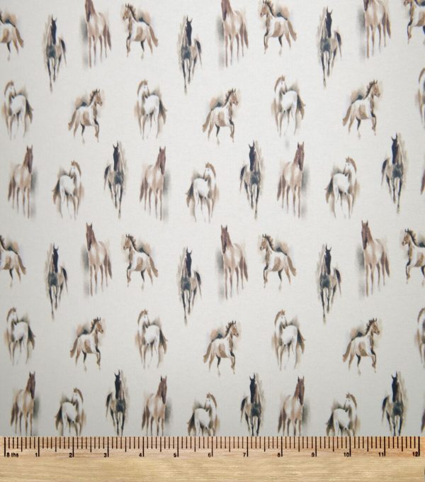 Horses Super Snuggle Flannel Fabric - Image 2