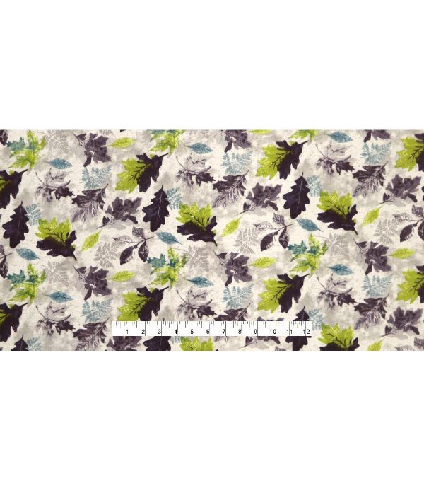 Repeating Leaves Super Snuggle Flannel Fabric - Image 4