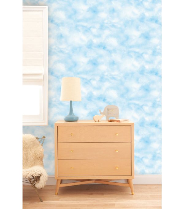 RoomMates Wallpaper Blue Cloud - Image 4