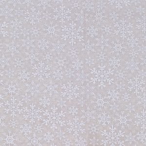 White Snowflakes Christmas Cotton Fabric